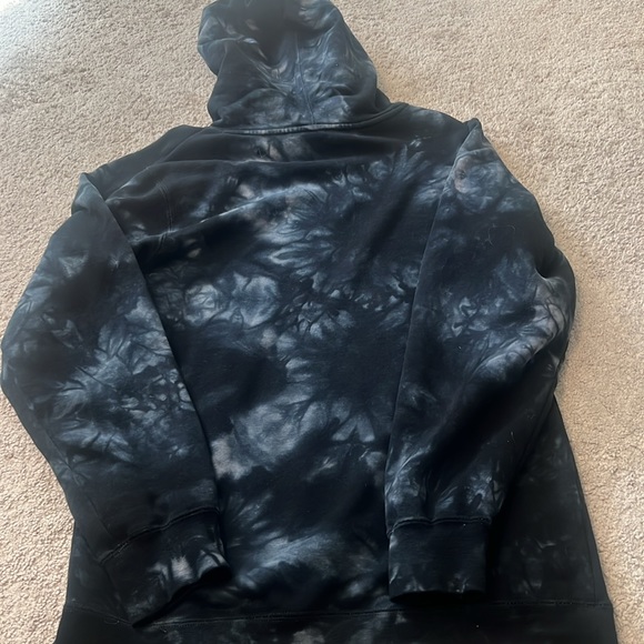 Black/gray tie dye hoodie with front pocket in size small - Picture 5 of 5